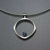John Tzelepis Jewelry Sterling Silver London Blue Topaz Pendant Necklace PEN070LTZ Handcrafted Artistic Artisan Designer Jewelry