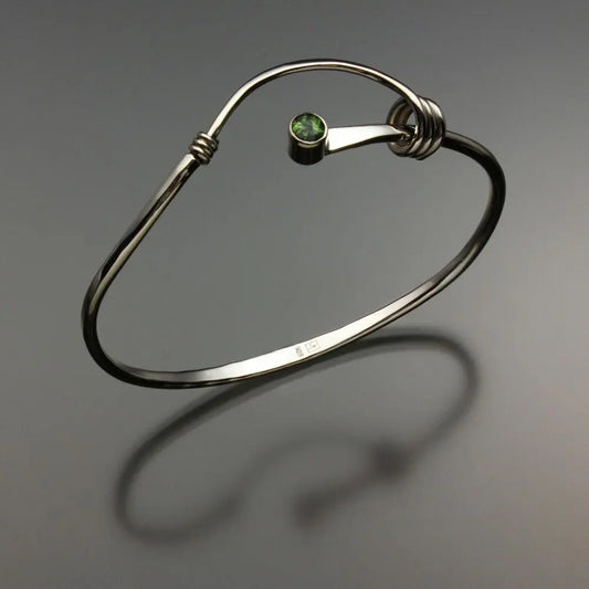 John Tzelepis Jewelry Sterling Silver Peridot Bracelet BRA540PR-3 Handcrafted Artistic Artisan Designer Jewelry