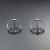 John Tzelepis Jewelry Sterling Silver or 14K Gold Swiss Blue Topaz Earrings EAR070SMSSTZ Handcrafted Artistic Artisan Designer Jewelry