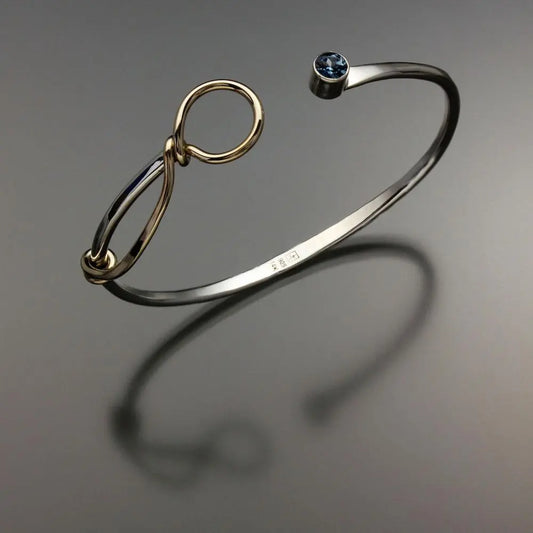 London Blue Topaz Bracelet BRA521LTZ Sterling Silver and 14K Gold