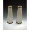 Joy Stember Metal Arts Studio Candle Holders 130 Tall Tapered, Artistic Artisan Designer Judaica