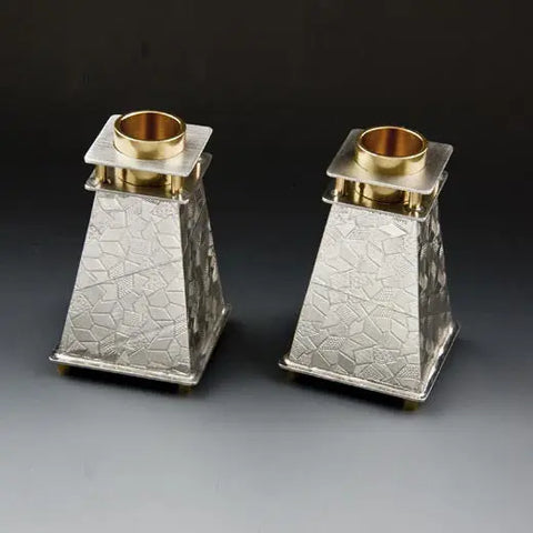 Candle Holders 105 Tapered by Joy Stember Metal Arts Studio, Artistic Artisan Designer Judaica