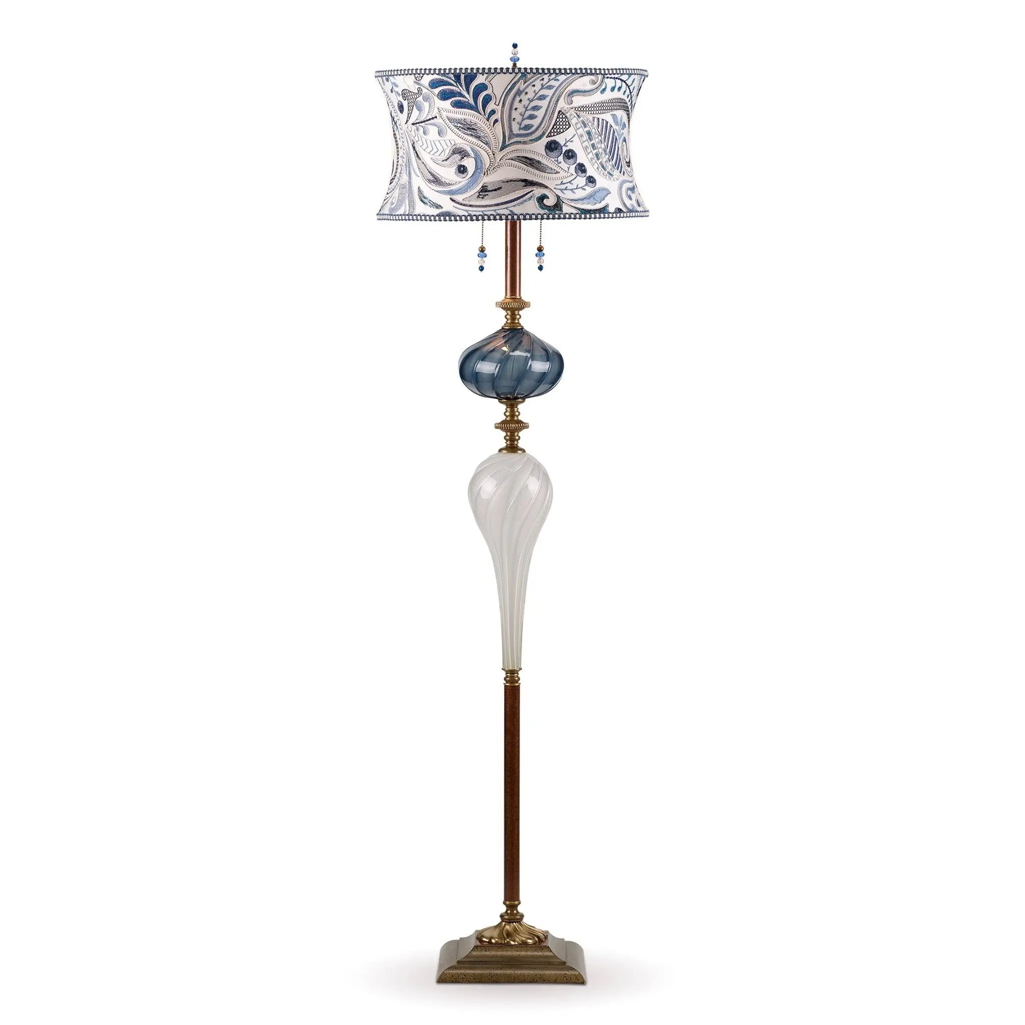 Blue and white floor lamp hot sale