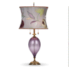 Kinzig Design Ezra Table Lamp 191I161 Colors Purple Teal Green Gray Blown Glass and Silk Artistic Artisan Designer Table Lamps