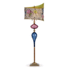 Kinzig Design Lele Floor Lamp F198AO1159 Colors Green Purple Blue Blown Glass and Fabric Artistic Artisan Designer Floor Lamps