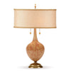Kinzig Design Stephanie Table Lamp 152 AJ 123 Colors Soft Golden Colors Base with Textured Woven Fabric Over Gold Shade Artistic Artisan Designer Table Lamps