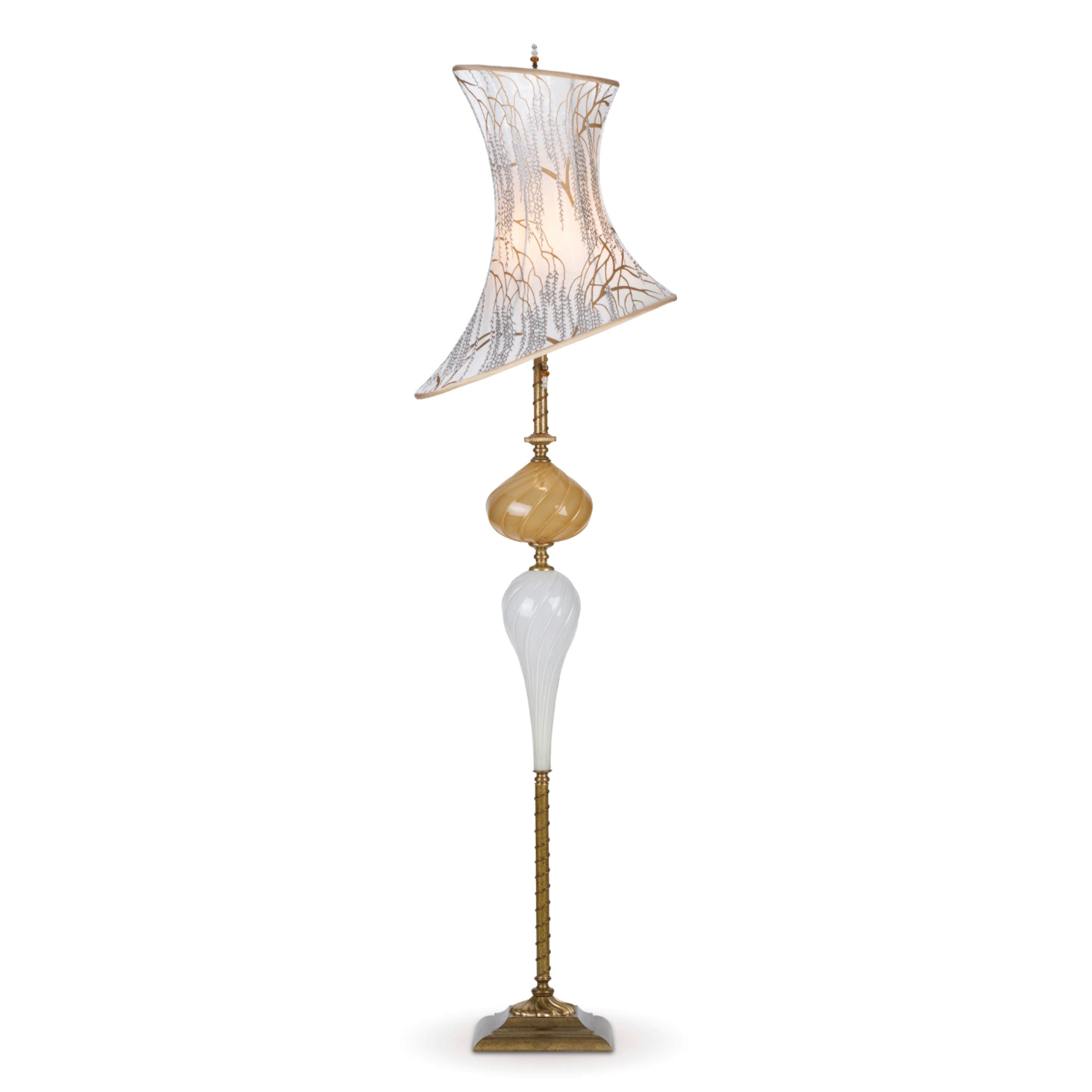 Glass base cheap floor lamp