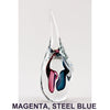 D. 7" H Magenta and Steel Blue Dancing Souls