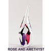 C. 7" H Rose and Amethyst Dancing Souls 