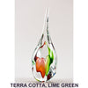 E. 10" H Terra Cotta and Lime Green Dancing Souls