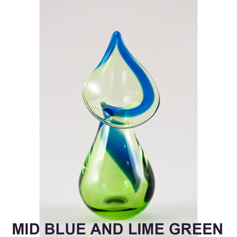 A. Lime Green and Mid Blue Small Vase
