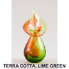 B. Terra Cotta and Lime Green Small Vase