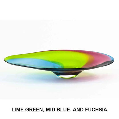 C. Lime Green, Mid Blue, and Fuchsia