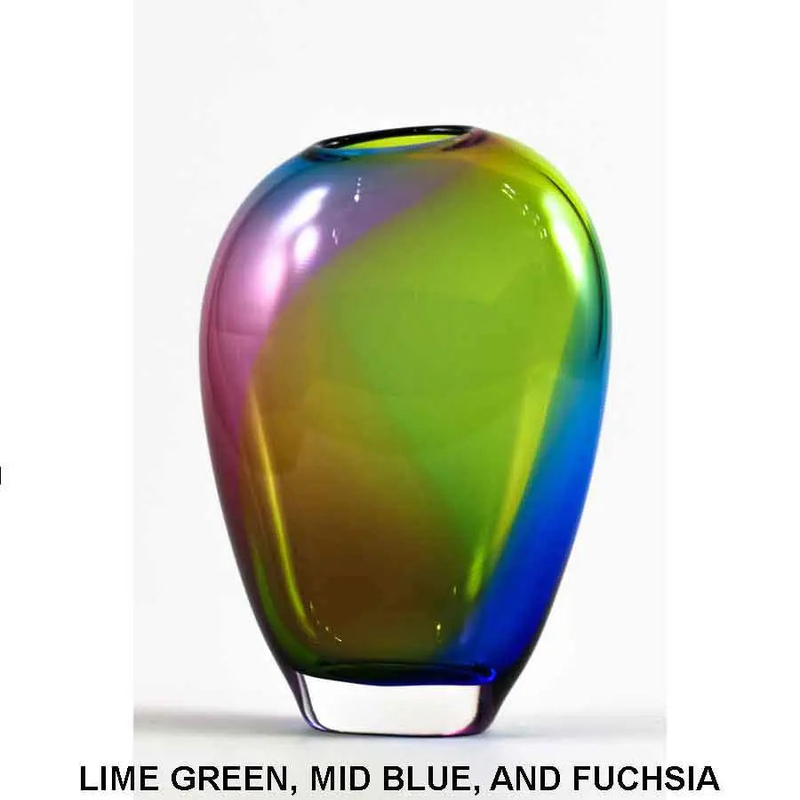 Krystyna Glass Tri-Color Vase Hand Blown Art Glass – Sweetheart Gallery ...