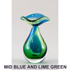 Mid Blue and Lime Green Oil Lamp