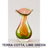 Terra Cotta and Lime Green Oil Lamp