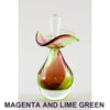 G. Magenta and Lime Green Perfume Bottle