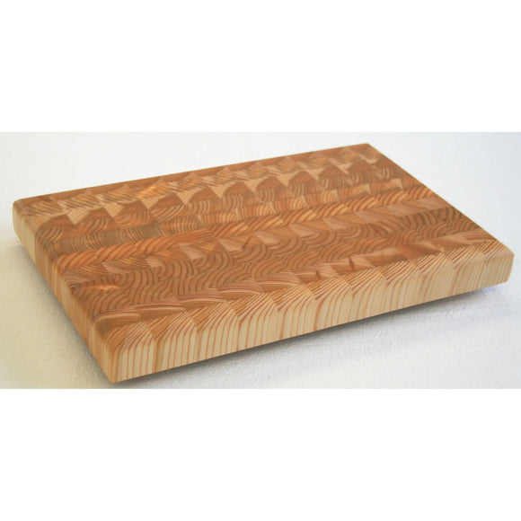 Larch Wood Medium One Hander OHMD End Grain Cutting Board