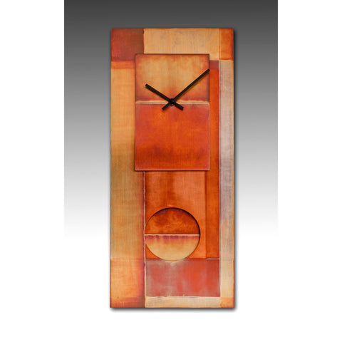 Leonie Lacouette All Copper 24 Pendulum Clock, Artistic Artisan Designer Clocks