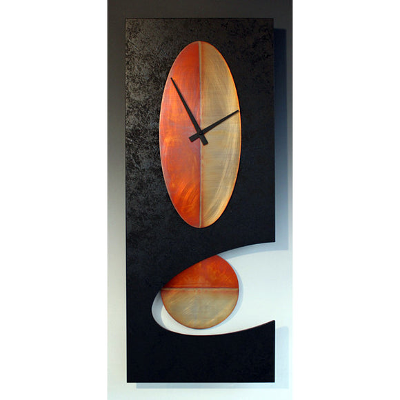 Leonie Lacouette Black 30 Oval Pendulum Clock, Artistic Artisan Designer Clocks