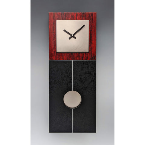 Jane Red and Black 30 Pendulum Clock by Leonie Lacouette