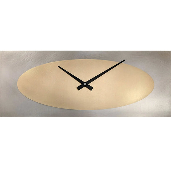 Leonie Lacouette Marley Steel and Brass Wall Clock Artistic Artisan Designer Clocks