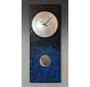 Leonie Lacouette Moon At Night Pendulum Wall Clock 30 in Hand Painted Wood and Textured Stainless Steel Artistic Artisan Designer Wall Clocks