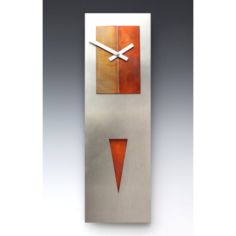 Leonie Lacouette Spike Steel Pendulum Clock, Artistic Artisan Designer Clocks