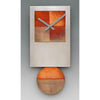 Leonie Lacouette Tie Pendulum Wall Clock in Stainless Steel and Hand Colored Copper Artistic Artisan Designer Wall Clocks
