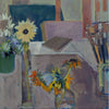 Lila Bacon Floral Painting on Canvas Studio Winter 1 c-lb153
