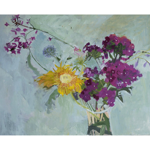 Lila Bacon Floral Painting on Canvas Summer Phlox 24x30 2019 c-lb303
