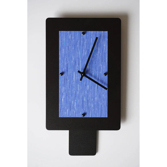 Black Powder Coated Aluminum Clock B812 by Linda Lamore