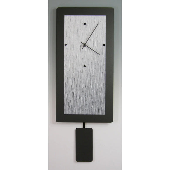 Linda Lamore Pendulum Clock B1020P and B1224P Gray Blend, Artistic Artisan Designer Pendulum Clocks