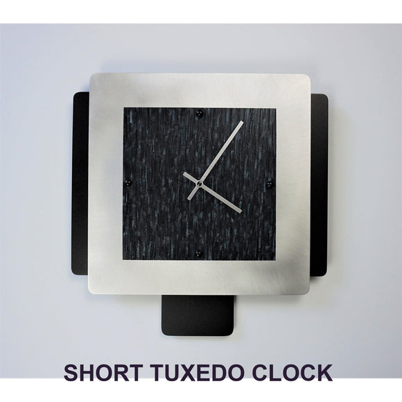 Linda Lamore Short Tuxedo Wall Clock Artistic Artisan Designer Clocks