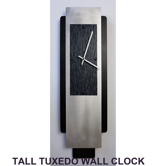 Linda Lamore Tall Tuxedo Wall Clock Artistic Artisan Designer Clocks