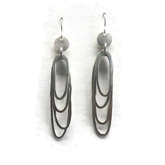 Long Hammered Sterling Silver Earrings E188 by Joanna Craft Jewelry Design Joanna Craft Jewelry