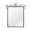Luna Bella Camus Mirror with Hand Forged Iron Frame in Pewter Finish and Solid Brass and Leaded Crystal Details Artistic Artisan Designer Mirrors