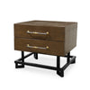 Luna Bella Chasm Night Stand in Solid Birch with Iron and Brass Drawer Pulls Artistic Artisan Designer Night Tables