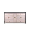 Luna Bella Ginger Dresser with White Wood Metal and Solid Brass Artistic Artisan Designer Dressers