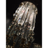 Luna Bella Haley Chandelier with Iron Crown Top Solid Brass and Cut Leaded Crystal Artistic Artisan Designer Chandeliers