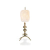 Luna Bella Morel Desk Lamp with Solid Brass Base and Pearlized Glass Shade Artistic Artisan Designer Table Lamps