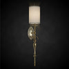 Luna Bella Nantys Sconce in Solid Brass with Pleated Shade Artistic Artisan Designer Sconces