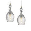 Luna Bella Oberon Large and Small Pendant with Honeycomb Glass and Brushed Silver Artistic Artisan Designer Pendant Lighting