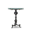 Luna Bella Starry Night Side Table with Iron Base Hand Cut Crystal Insert and Starburst Top Artistic Artisan Designer Side Tables