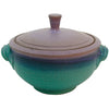 Maishe Dickman Hand Thrown Stoneware Turquoise Casserole, Artistic Artisan Pottery