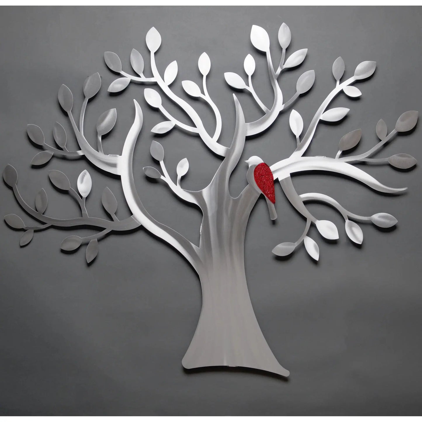 Metal Petal Art by Sondra Gerber Fly Away Tree Hand Painted Brushed Aluminum Wall Sculptures