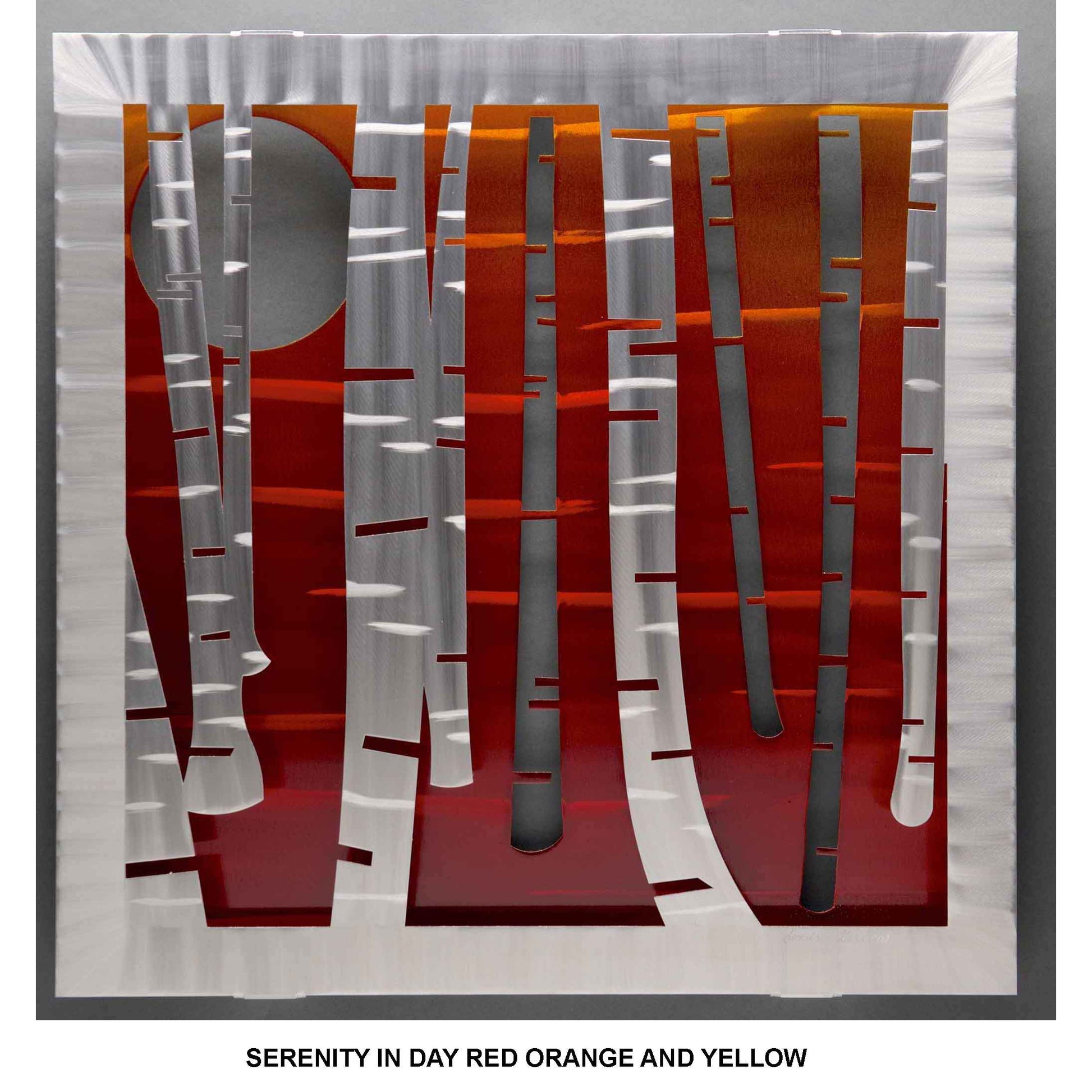 Serenity Wall Sculptures Hand Painted Brushed Aluminum Wall Sculptures, Metal Petal Art by Sondra Gerber Metal Petal Art