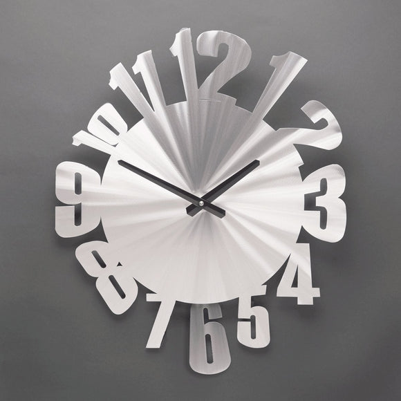 Metal Petal by Sondra Gerber Warped Clock with Pendulum Artisan Crafted Hand Painted Brushed Aluminum Wall Clocks