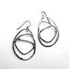 Metallic Evolution Coil Steel Earrings Artisan Crafted Jewelry