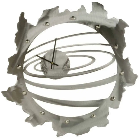 Metallic Evolution Galaxy Steel Wall Clock CLG-24, Artistic Artisan Designer Clocks